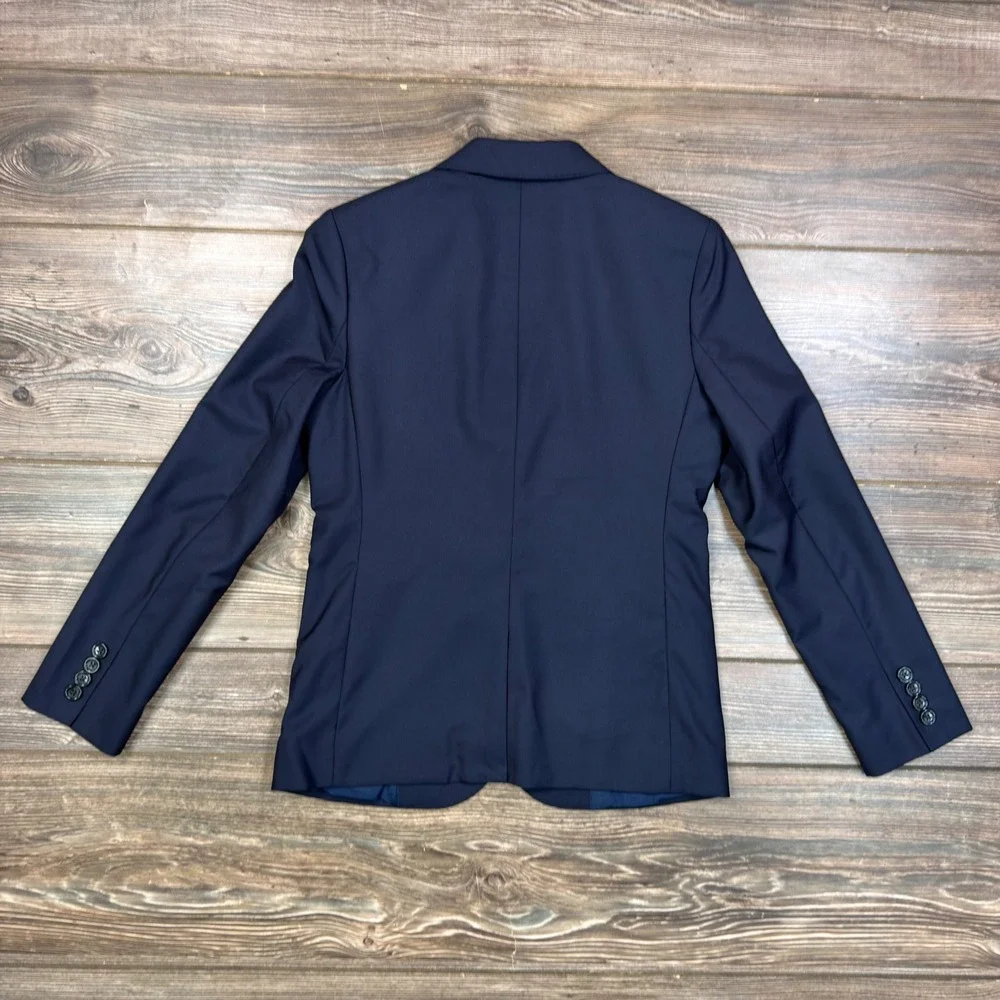 Crewcuts Boys Size 12 Ludlow Blazer Navy Blue Loro Piana Wool Suit Jacket NEW